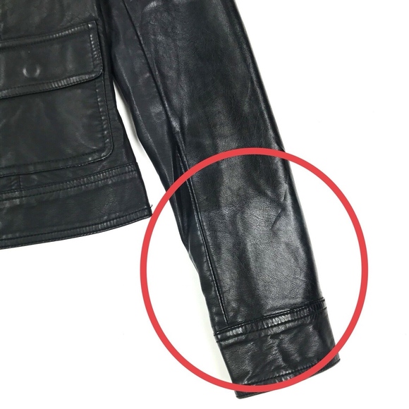 KUT from the Kloth Leather Blazer Jacket Sz S - Picture 8 of 8